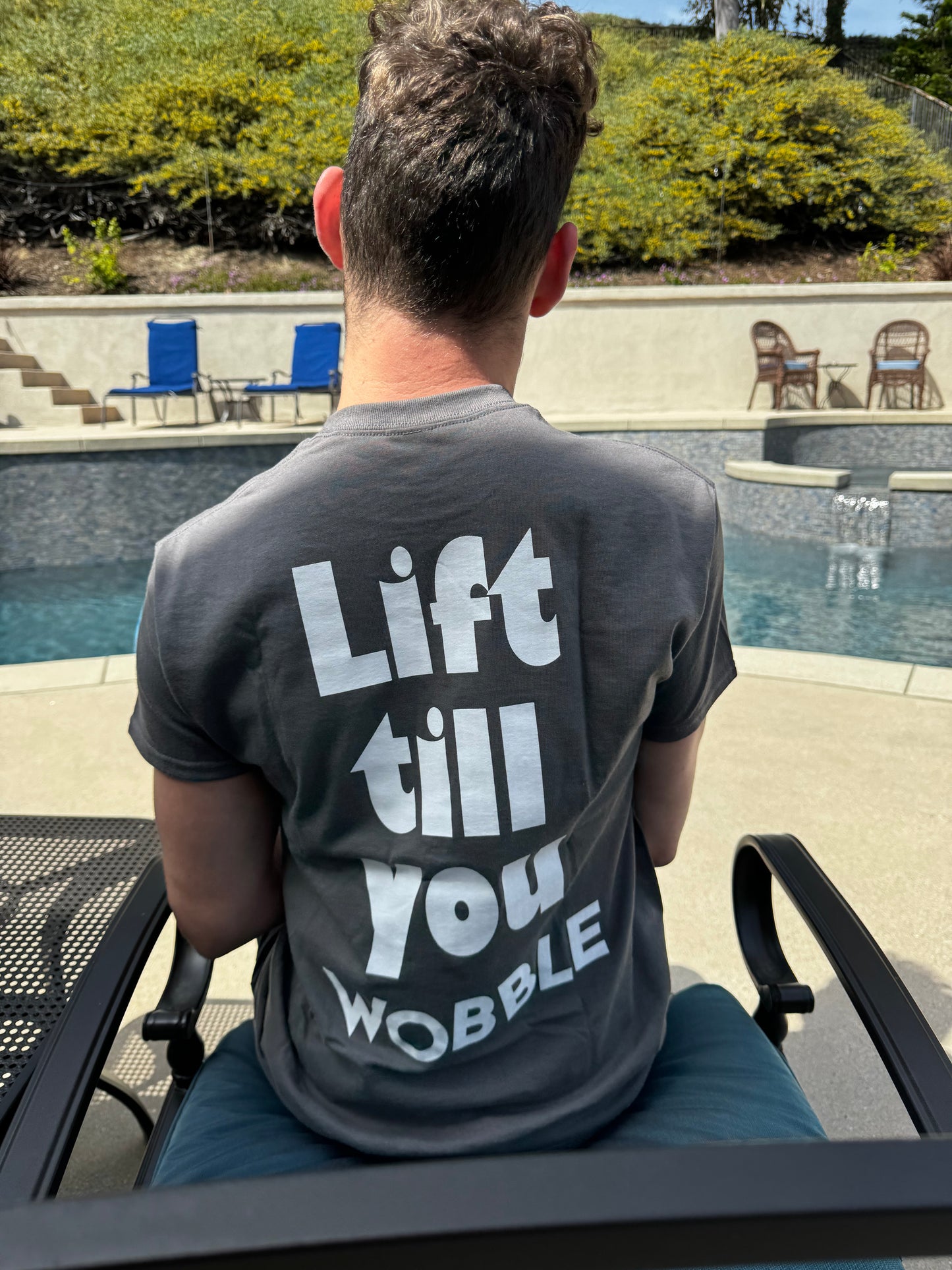 Grey Lift till you Wobble T-shirt