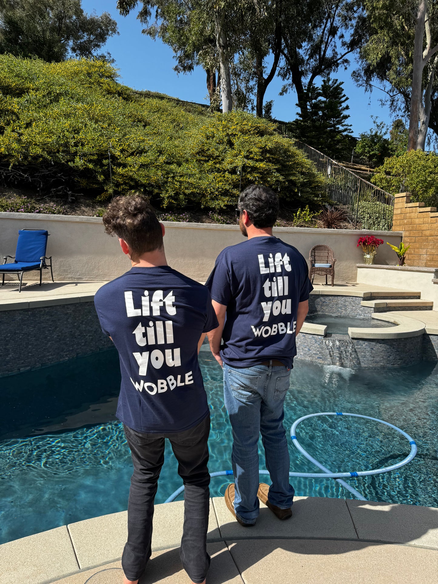 Navy Blue Lift till you Wobble T-shirt